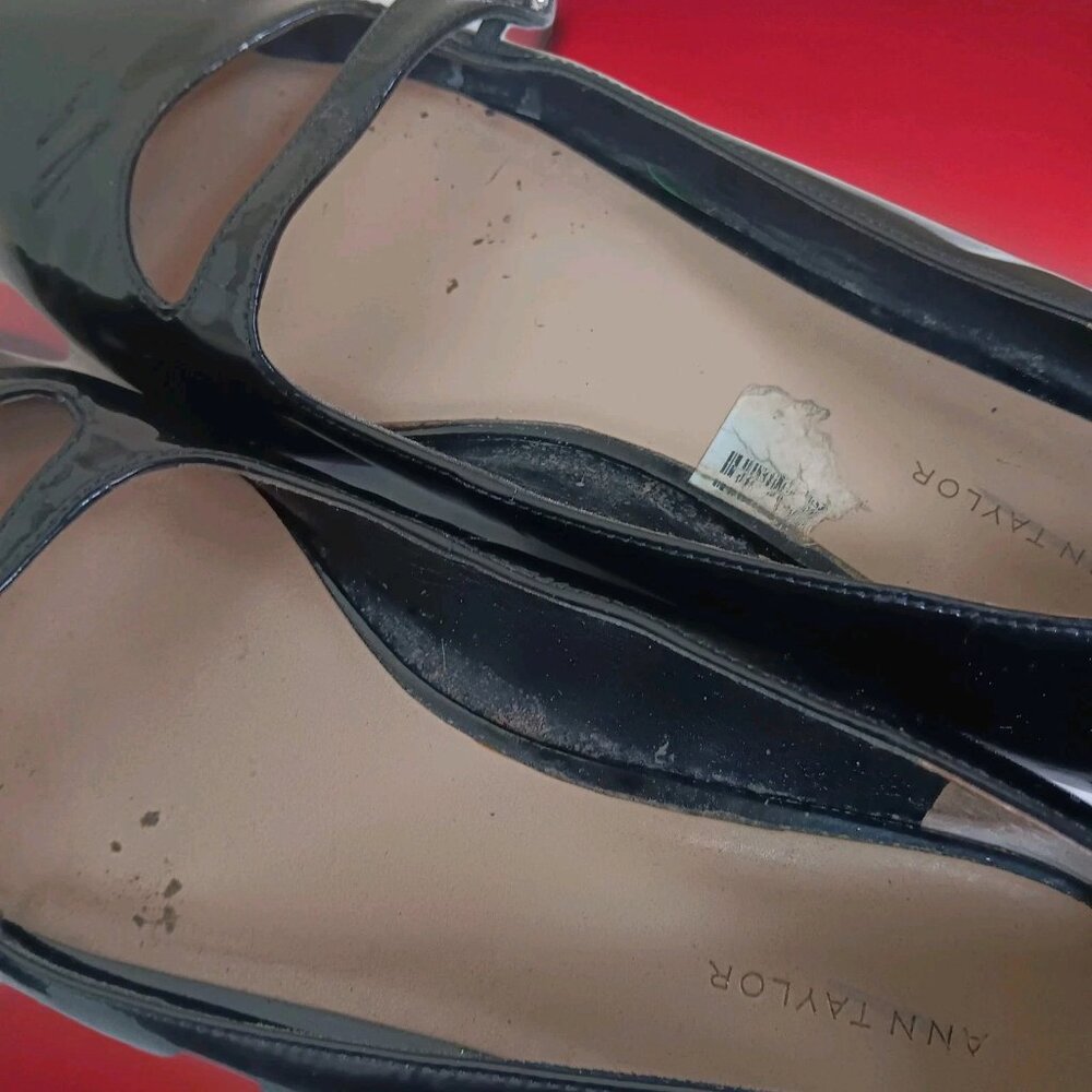ANN TAYLOR  Patent Leather MARY JANE Black FLATS Sz 8.5 M - Picture 9 of 15
